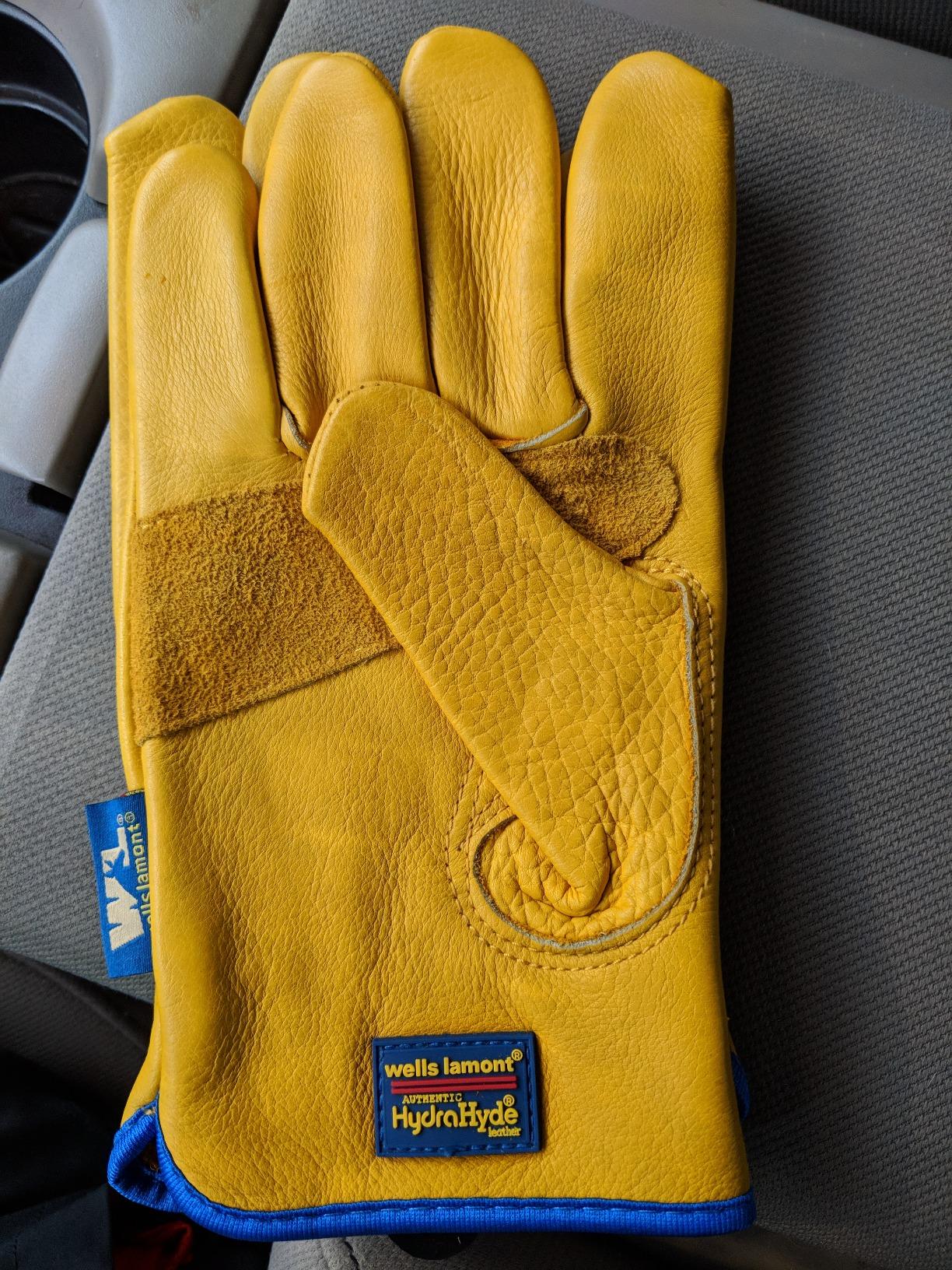 Wells Lamont Men's Slip-On HydraHyde Leather Work Gloves customer photo 2
