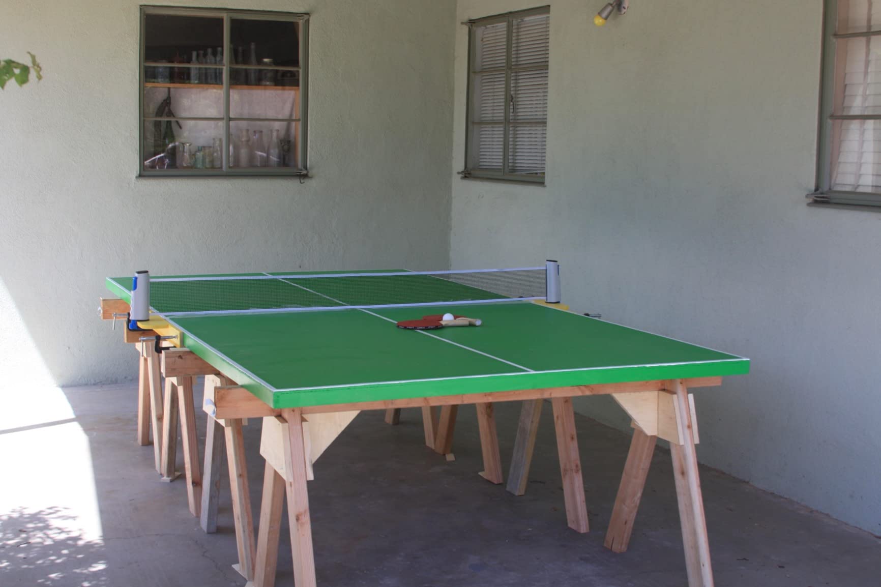 JOOLA NOVA Outdoor Ping Pong Table with Waterproof Table Tennis Net Set - Quick Assembly - All Weather Aluminum Composite Surface - Tournament Quality - Indoor & Outdoor Compatible customer photo 2