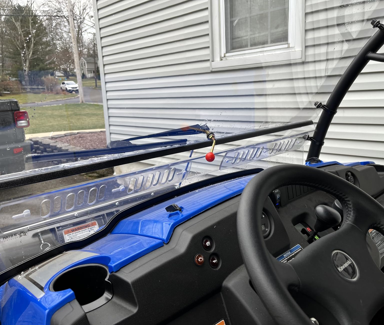 Xislet 2 Pack UTV Windshield Wiper Kit Hand Operated UTV Wiper Kit Compatible with Polaris Ranger RZR Can Am Kawasaki Honda Pioneer Golf Cart Windshield Washer Wiper - Instruction Included customer photo 1