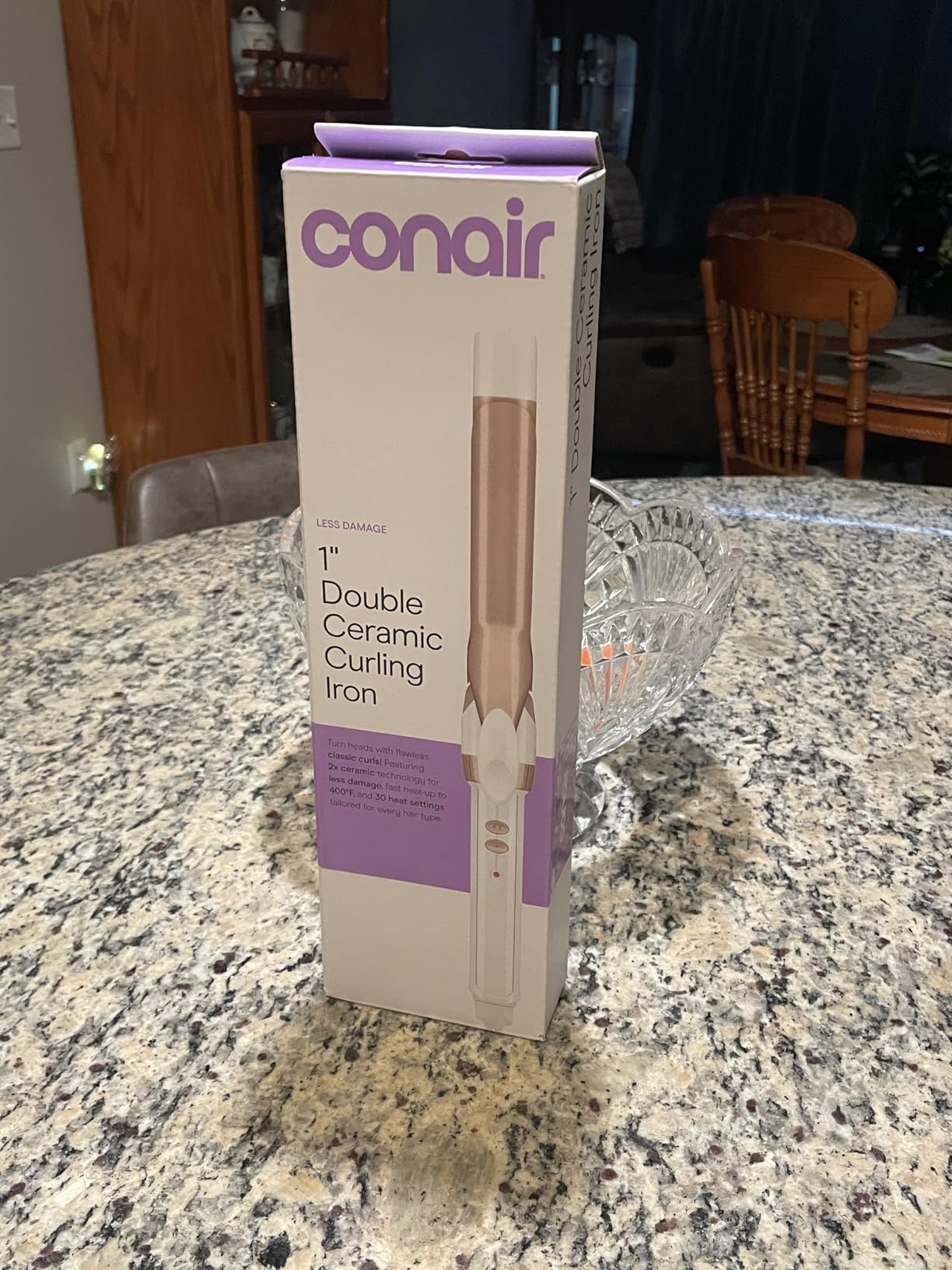 Conair Double Ceramic 1 in. Curling Iron | Double Ceramic 1 in. Barrel Creates Classic Curls on Short to Long Hair, White/Rose Gold, CD701L customer photo 2