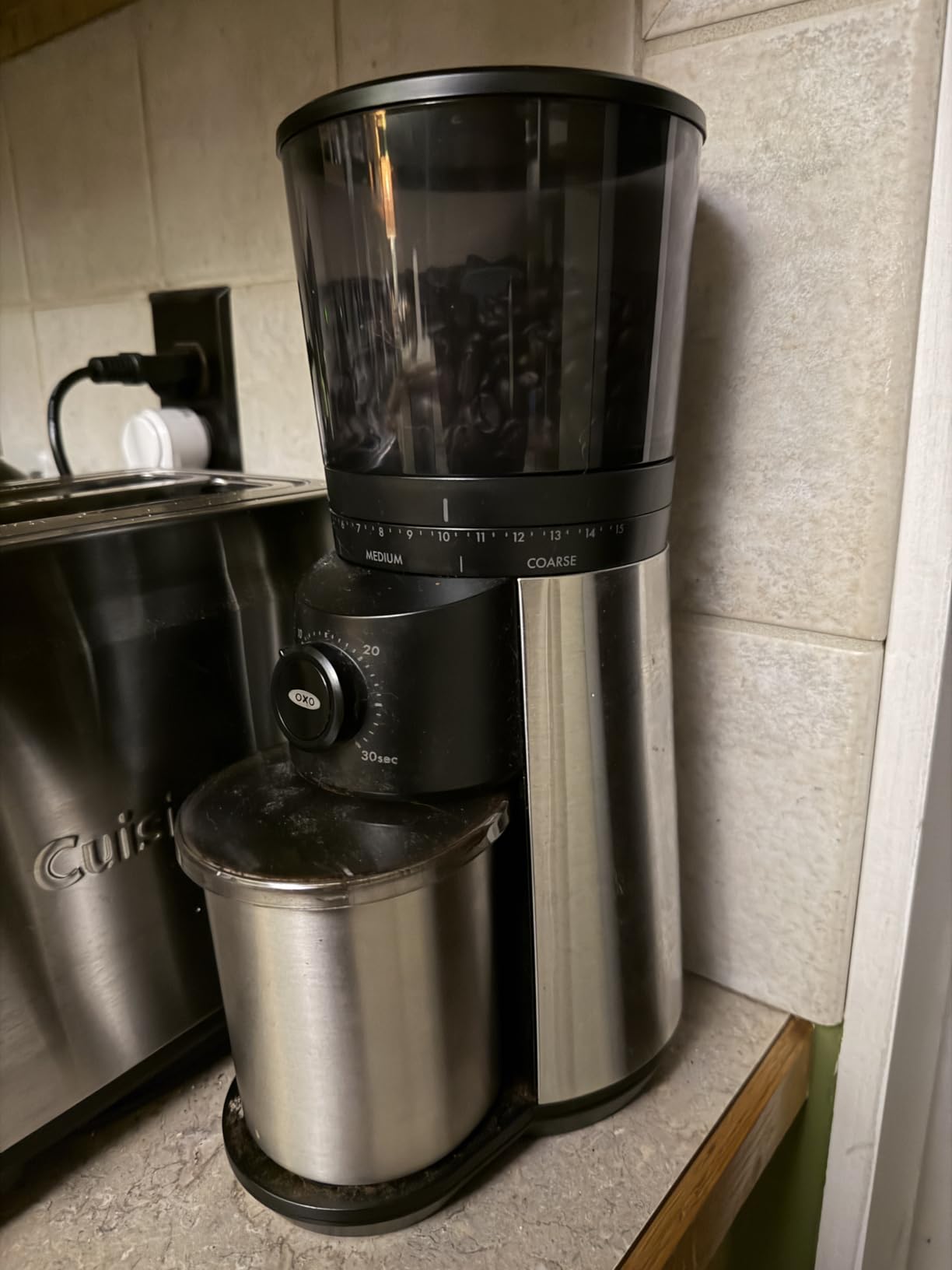 OXO Brew Conical Burr Electric Coffee Bean Grinder - 12 Oz, Silver | Stainless Steel Burrs, One-Touch Automatic, 43 Grind Settings For Drip Coffee, French Press, Cold Brew customer photo 1