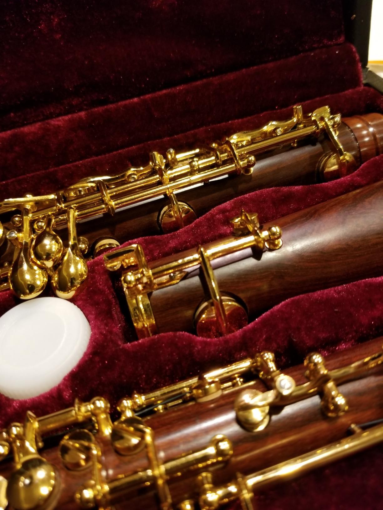Yinfente Professional Oboe Gold Plated Rosewood C Key Left F Resonance Semi-Automatic Woodwind Instrument With Oboe Accessories customer photo 2