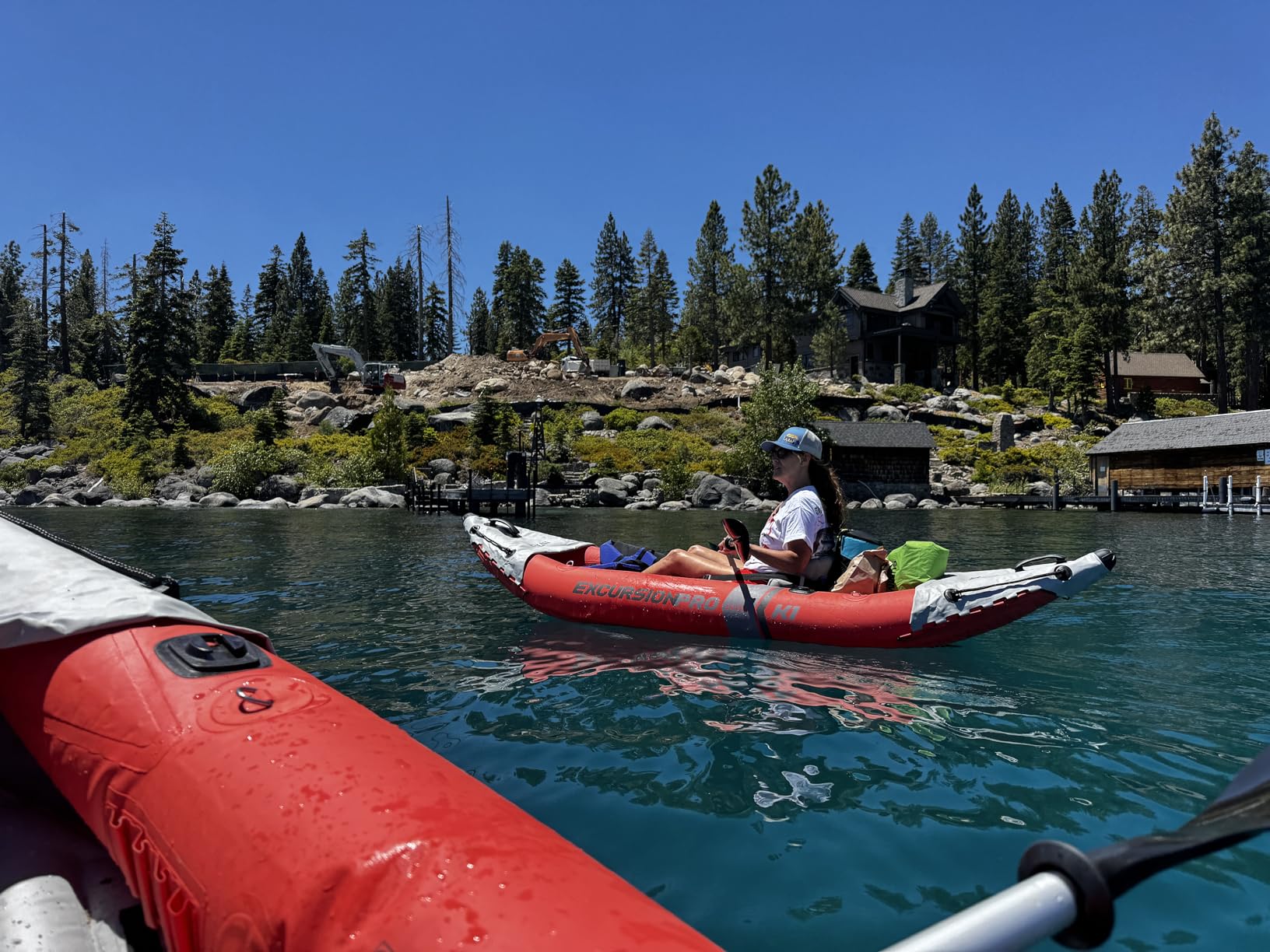 INTEX 68309EP Excursion Pro K2 Inflatable Kayak Set: Includes Deluxe 86in Kayak Paddles and High-Output Pump - SuperTough PVC - Adjustable Bucket Seat - 2-Person - 400lb Weight Capacity customer photo 2