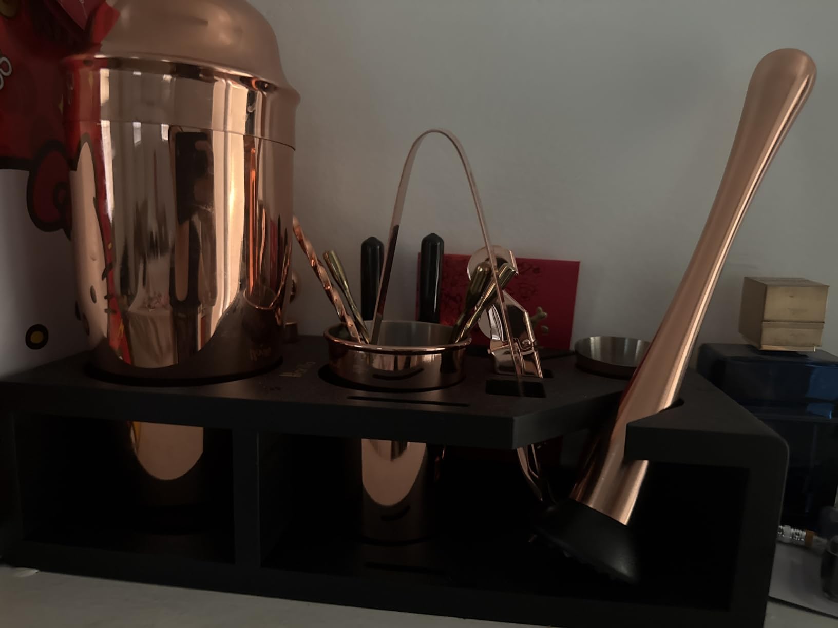 Barillio Bartender Kit - Stainless-Steel Cocktail Shaker Set w/Bamboo Stand - Mixology Bar Tools w/Drink Shaker, Mixer Spoon & Muddler for Cocktails - Home Bar Accessories - 23-Pc Bar Set - Silver customer photo 1