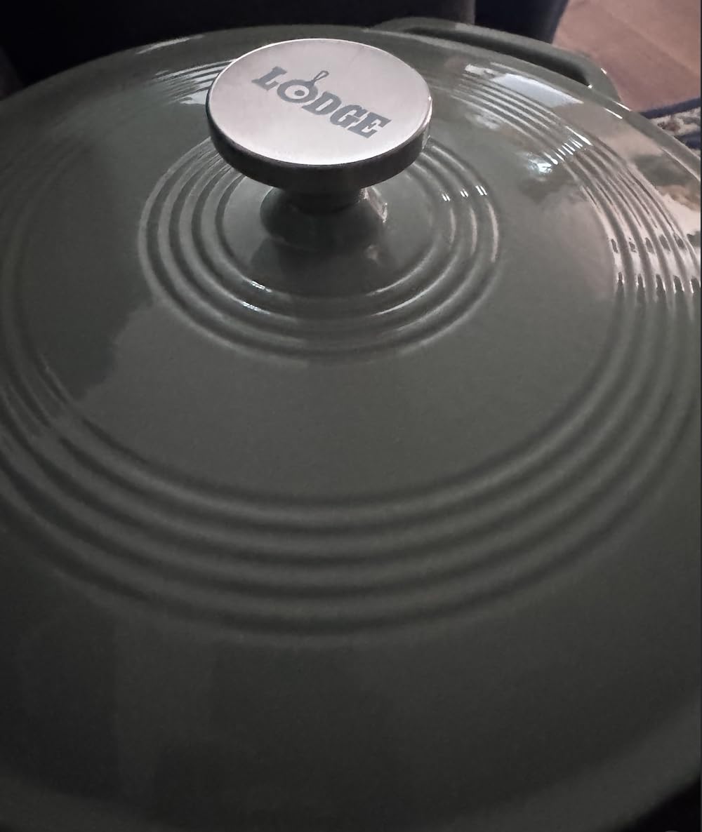 Lodge Essential Enamel Braiser - Refrigerator- & Oven-Safe up to 500°F - Heat-Retaining, Induction-Safe & PFAS-Free Enamel Cookware - 3.6 Quart, Oyster White customer photo 1