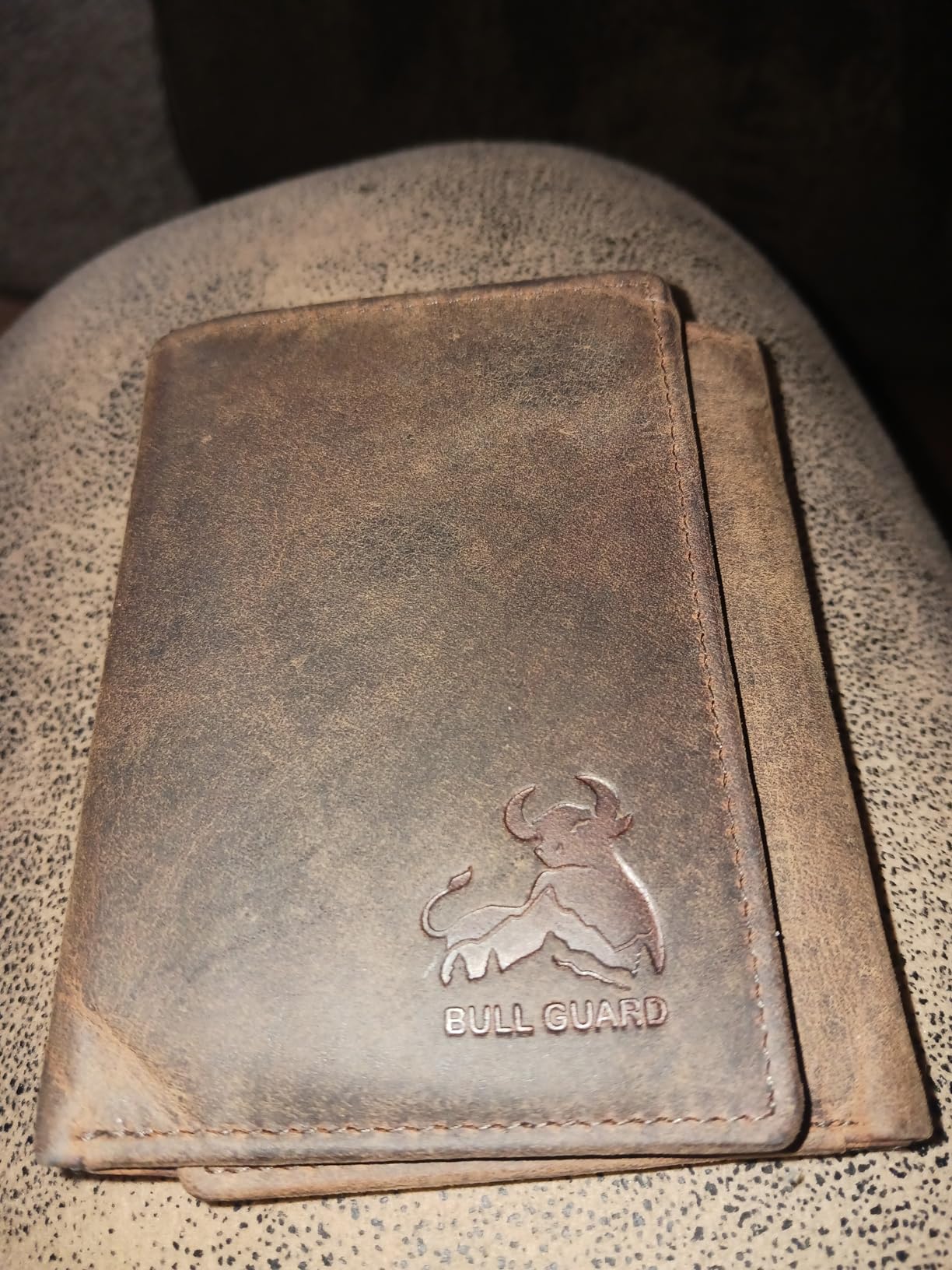 BULL GUARD Best Leather Men's RFID Trifold Wallet With ID Great Outdoor Wallet Durable Top Grain Leather Forest Brown, Double Cash Compartment with Secret Pocket, Compact & Secure Design, In Gift Box customer photo 1