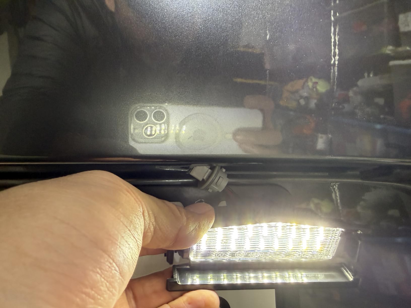 iJDMTOY OEM-Fit 3W Full LED License Plate Light Assembly Compatible With 2016-up Mazda MX-5 Miata Roadster, Powered by 18-SMD Xenon White LED Diodes customer photo 2