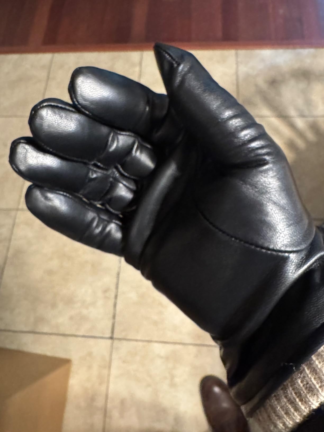 OZERO Mens Winter Gloves Nappa Leather Warm Wool Touchscreen Dress Glove - Thermal Gifts for Dad or Husband customer photo 1