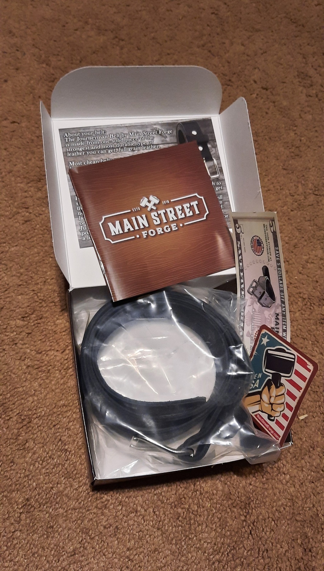 Main Street Forge Journeyman Leather Belt | Made in USA | Mens Leather Belt | Full Grain Leather Belts for Men customer photo 2