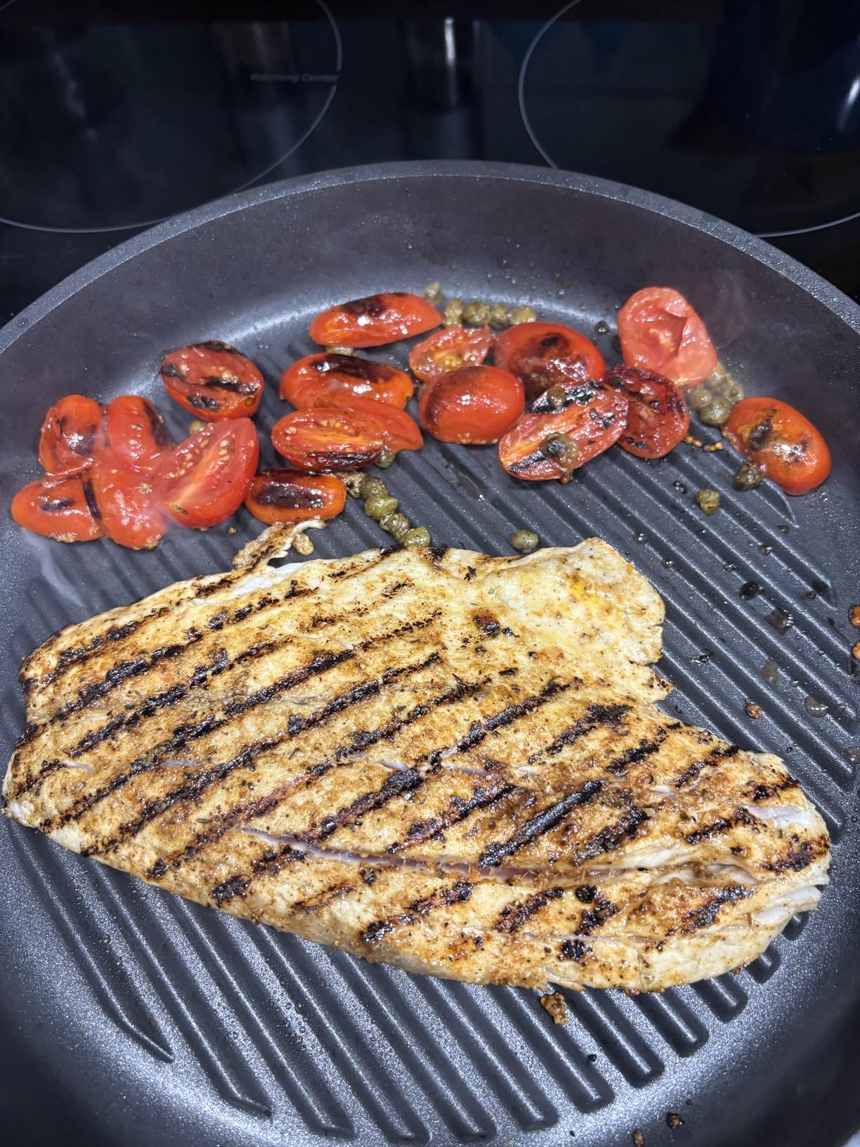 Jean-Patrique The Whatever Pan Cast Aluminum Griddle Pan for Stove Top - Lighter than Cast Iron Skillet Pancake Griddle with Lid - Nonstick Stove Top Grill 10.6