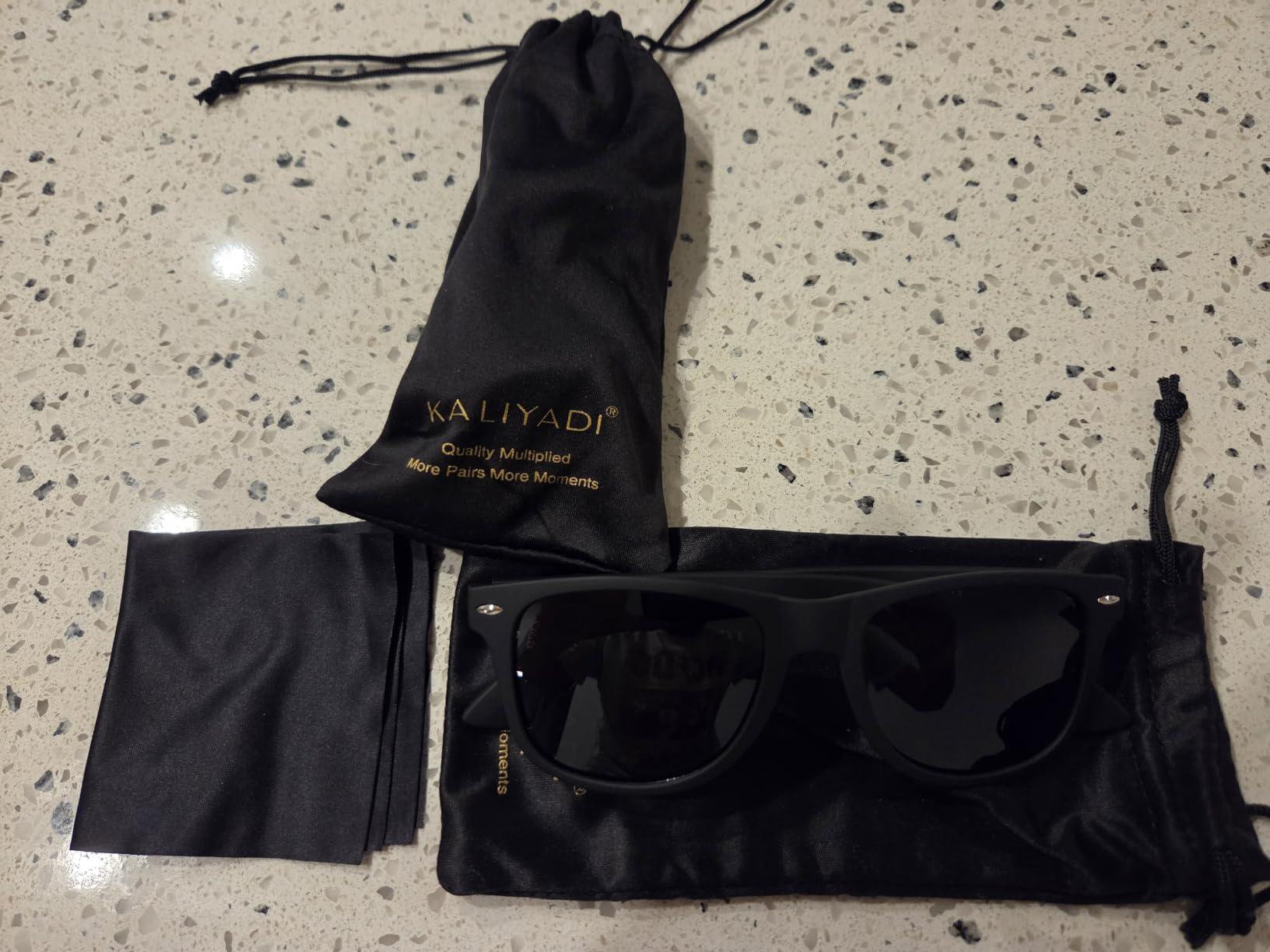 KALIYADI Polarized Sunglasses for Men and Women Matte Finish Sun glasses Color Mirror Lens UV Blocking (3 Pack) customer photo 1