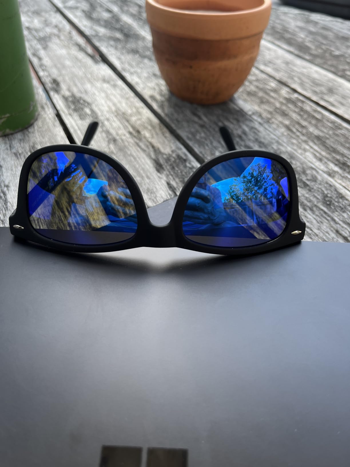 KALIYADI Polarized Sunglasses for Men and Women Matte Finish Sun glasses Color Mirror Lens UV Blocking (3 Pack) customer photo 2