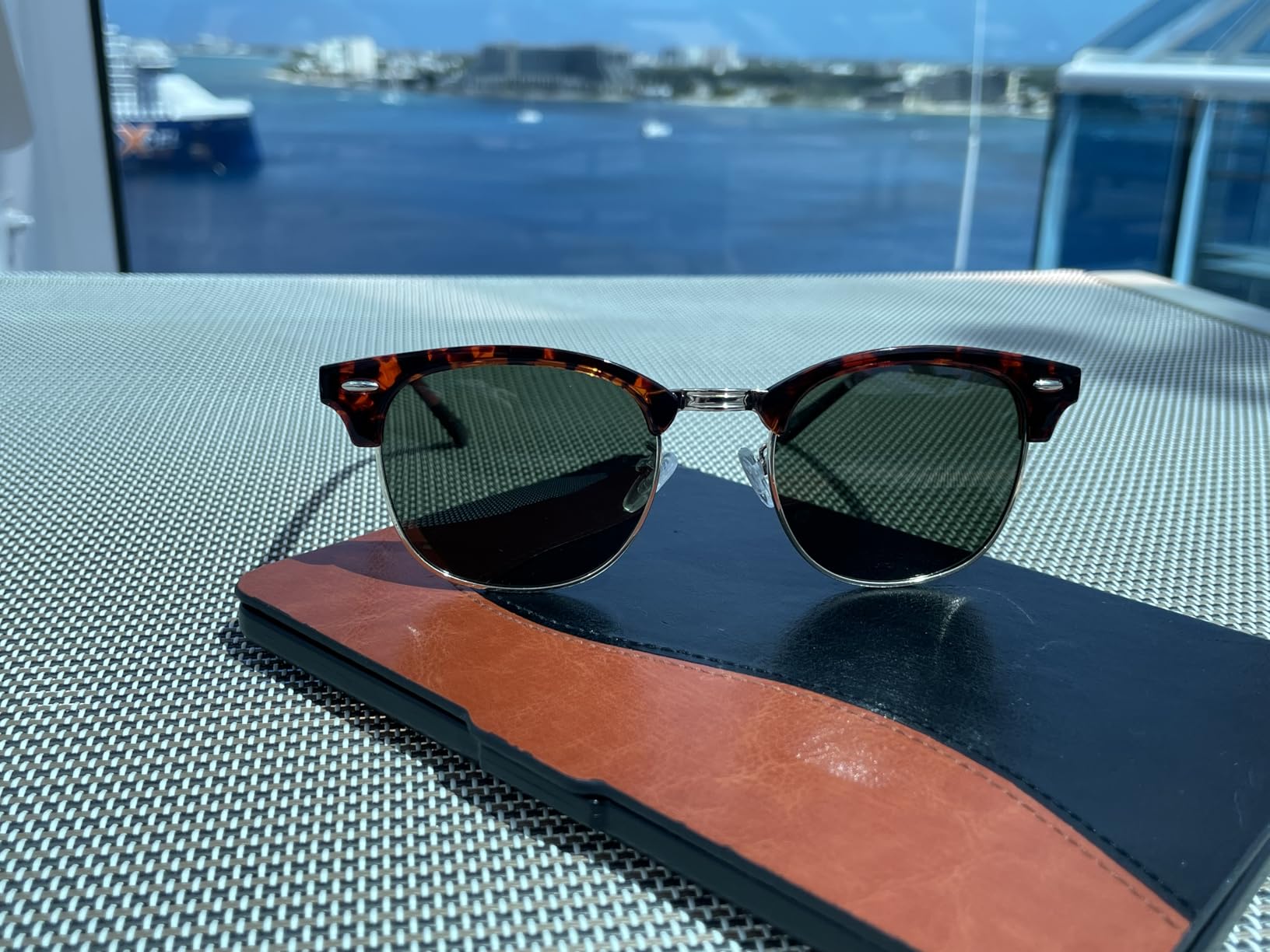 Polarized Sunglasses for Men and Women Semi-Rimless Frame Driving Sun glasses UV Blocking customer photo 2