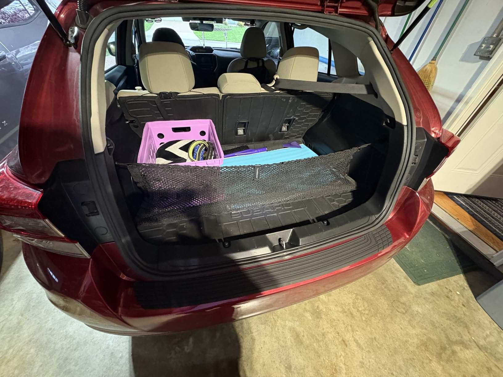 Envelope Style Automotive Elastic Trunk Mesh Cargo Net Accessories for Subaru Impreza 2017-2024 & Crosstrek 2018-2024, Premium Trunk Organizers and Storage, Luggage Nets for Vehicles customer photo 2