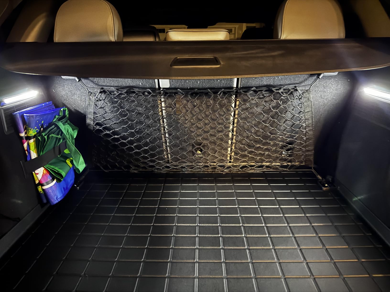 Envelope Style Automotive Elastic Trunk Cargo Net for Audi Q5 SQ5 Q5 Hybrid 2009-2024 - Premium Trunk Organizer and Storage - Luggage Net for Crossover - Car Organizer for Audi Q5 SQ5 customer photo 1