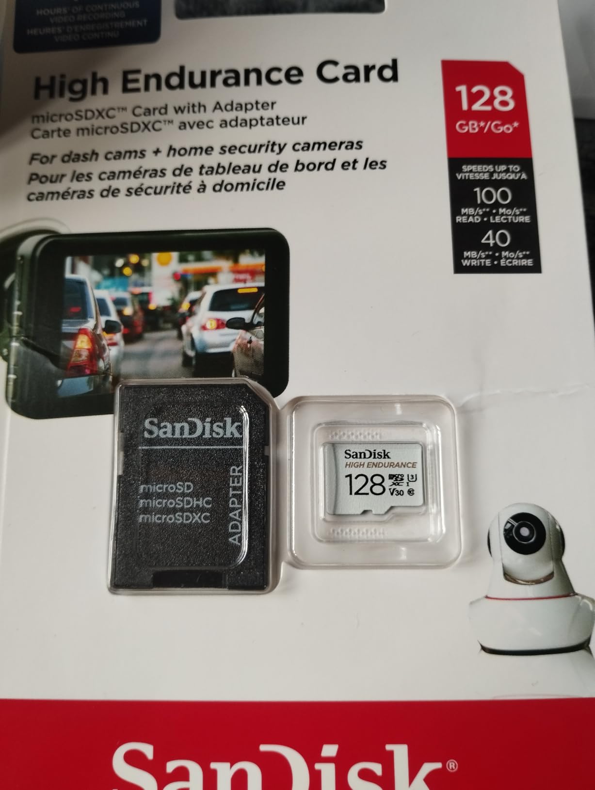 SANDISK 256GB High Endurance Video microSDXC Card with Adapter for dash cam and home monitoring systems - C10, U3, V30, 4K UHD, Micro SD Card - SDSQQNR-256G-GN6IA customer photo 1