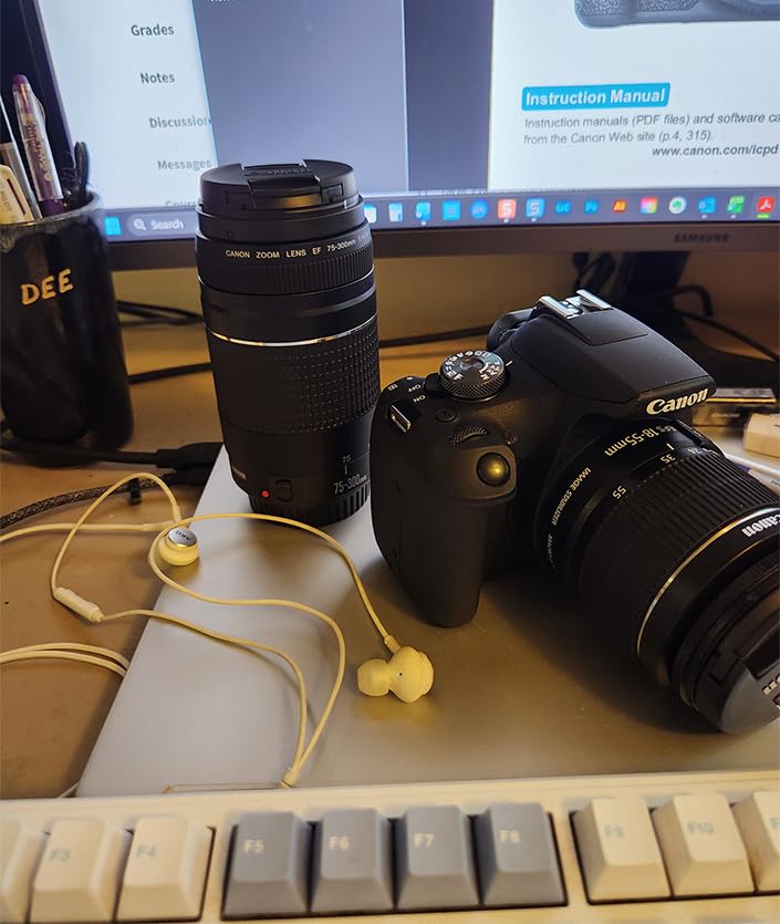 Canon EOS Rebel T7 DSLR Camera with EF-S 18-55mm f/3.5-5.6 IS II and EF 75-300mm f/4-5.6 III Lens Plus Double Battery, Memory Card, Deluxe Case, Cleaning Kit and Mini Tripod Accessory Bundle customer photo 1