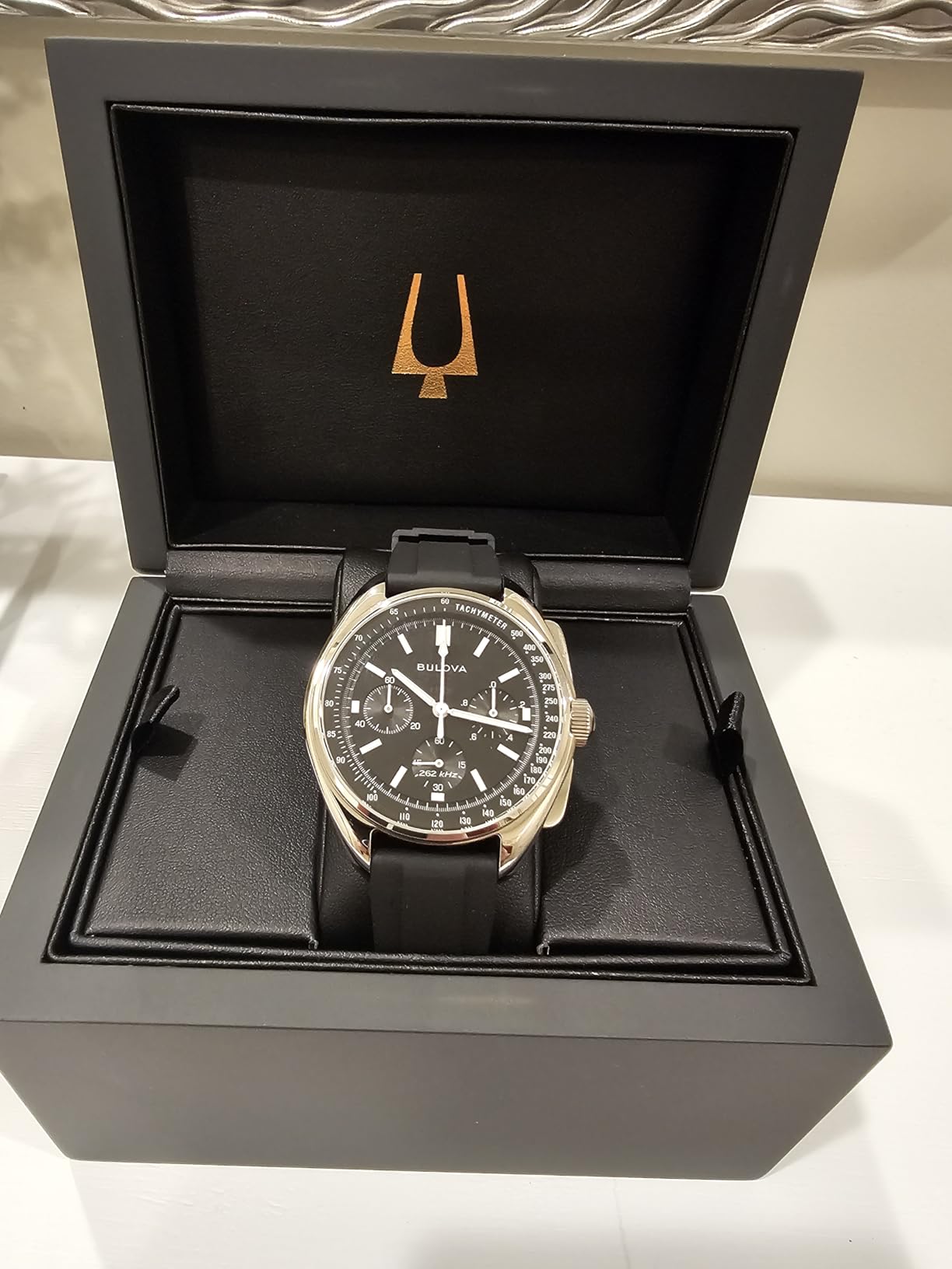 Bulova Men's Archive Series Lunar Pilot 6-Hand Chronograph High Performance Quartz Stainless Steel, Black NATO Strap and Sapphire Crystal Style: 96A225 customer photo 2