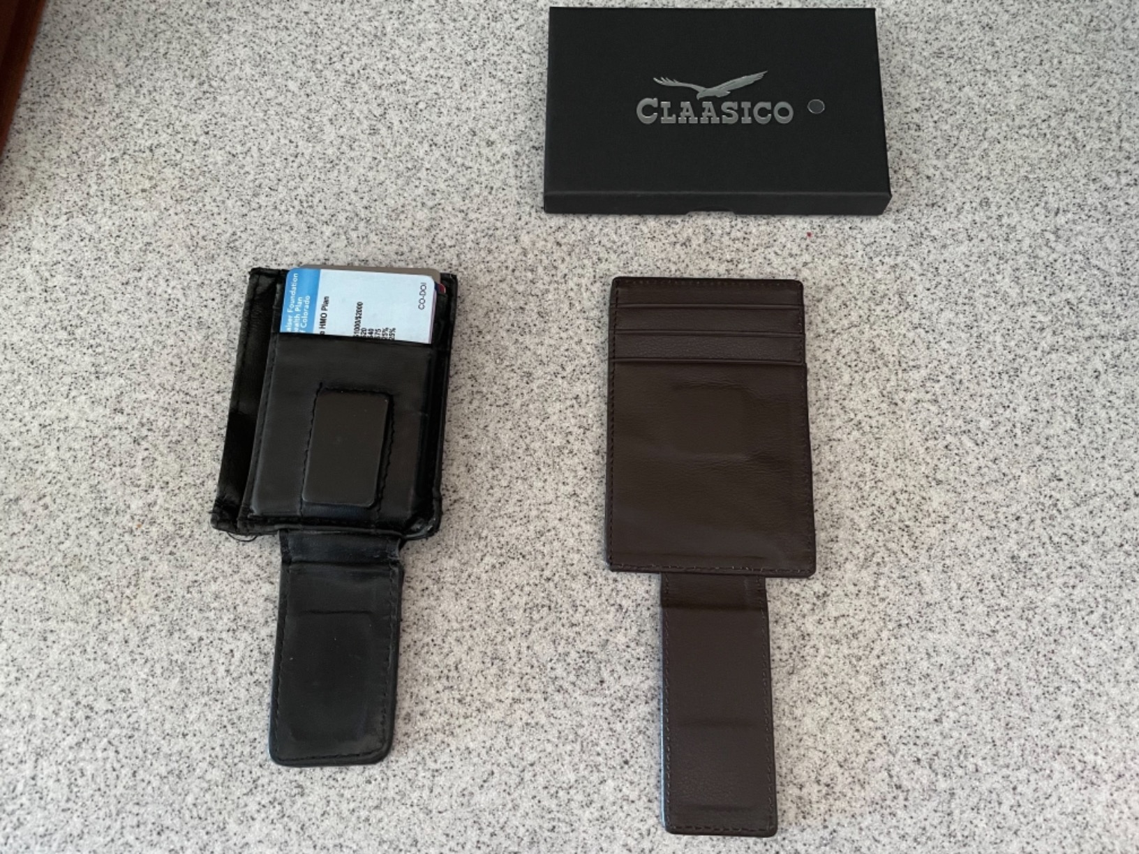 Men's Leather Money Clip Wallet - Slim Front Pocket Wallet w/Super Strong Magnetic Clip, RFID Blocking, 5 Card Slots & Center Pocket + ID Window customer photo 1