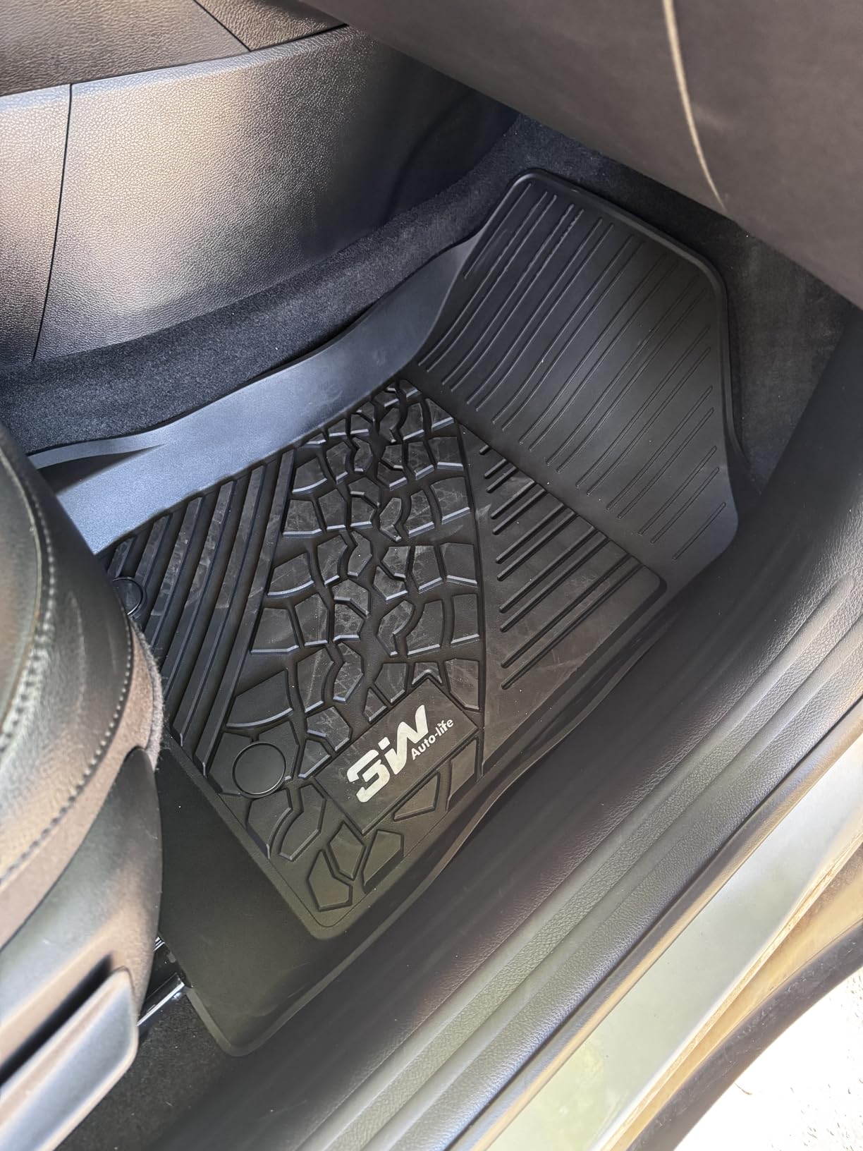 3W Floor Mats & Cargo Liner Fit for Jeep Grand Cherokee 2016-2021/ Grand Cherokee WK 2022 2023 (Non L), TPE All Weather Custom Fit 1st and 2nd Rows Car Mats and Trunk Liner, Black customer photo 1