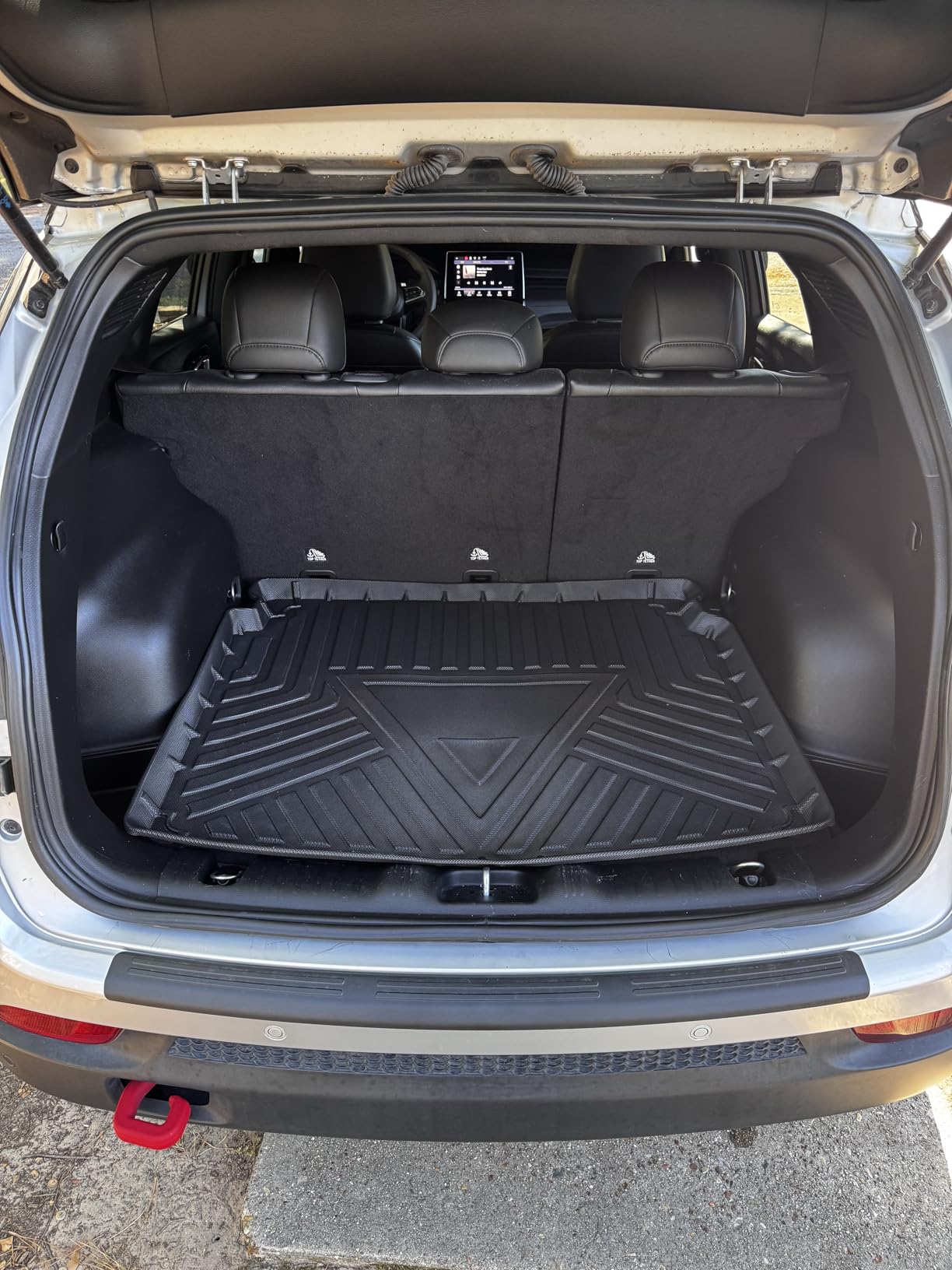3W Floor Mats & Cargo Liner Fit for Jeep Grand Cherokee 2016-2021/ Grand Cherokee WK 2022 2023 (Non L), TPE All Weather Custom Fit 1st and 2nd Rows Car Mats and Trunk Liner, Black customer photo 2