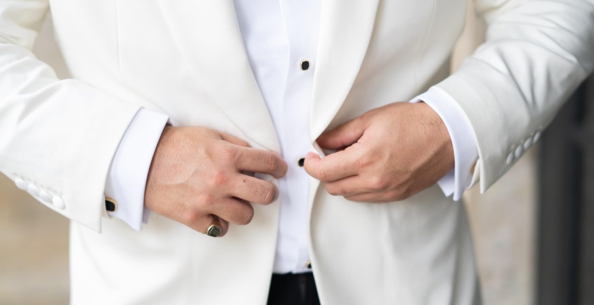 HAWSON Cufflinks and Studs for Men-Black Stone Mens Fashion Gun-Black Cufflinks and Tuxedo Shirt Studs Set for Regular Weeding Business Accessories customer photo 2