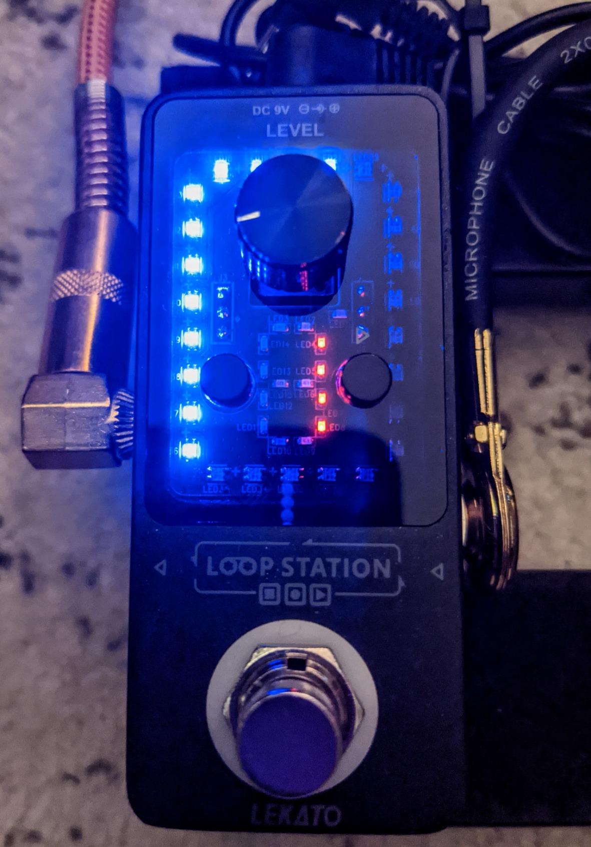 LEKATO Looper Guitar Pedal Guitar Loop Pedal Tuner Pedal 9 Loops 40 Minutes Record Time Unlimited Overdubs for Electric Guitar Bass (Black) customer photo 2