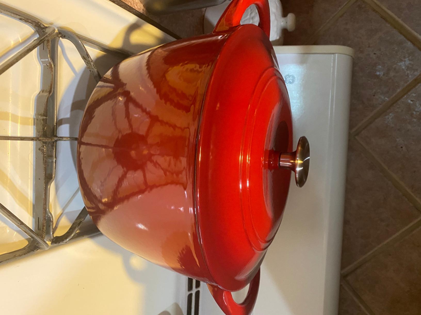 Tramontina Enameled Cast Iron 7-Quart Covered Round Dutch Oven (Red) customer photo 2