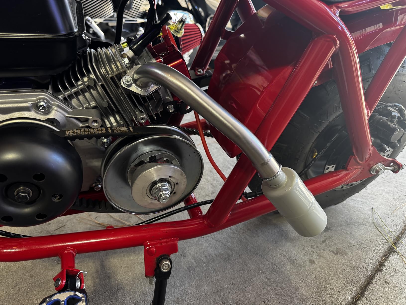 Exhaust With Muffler for: Mega Moto 212cc Pro, RB200, RT200, Coleman B200C, Monster Moto Classic 212cc, Mega Moto MM-B212-MXS Gas Powered Mini Bike customer photo 2