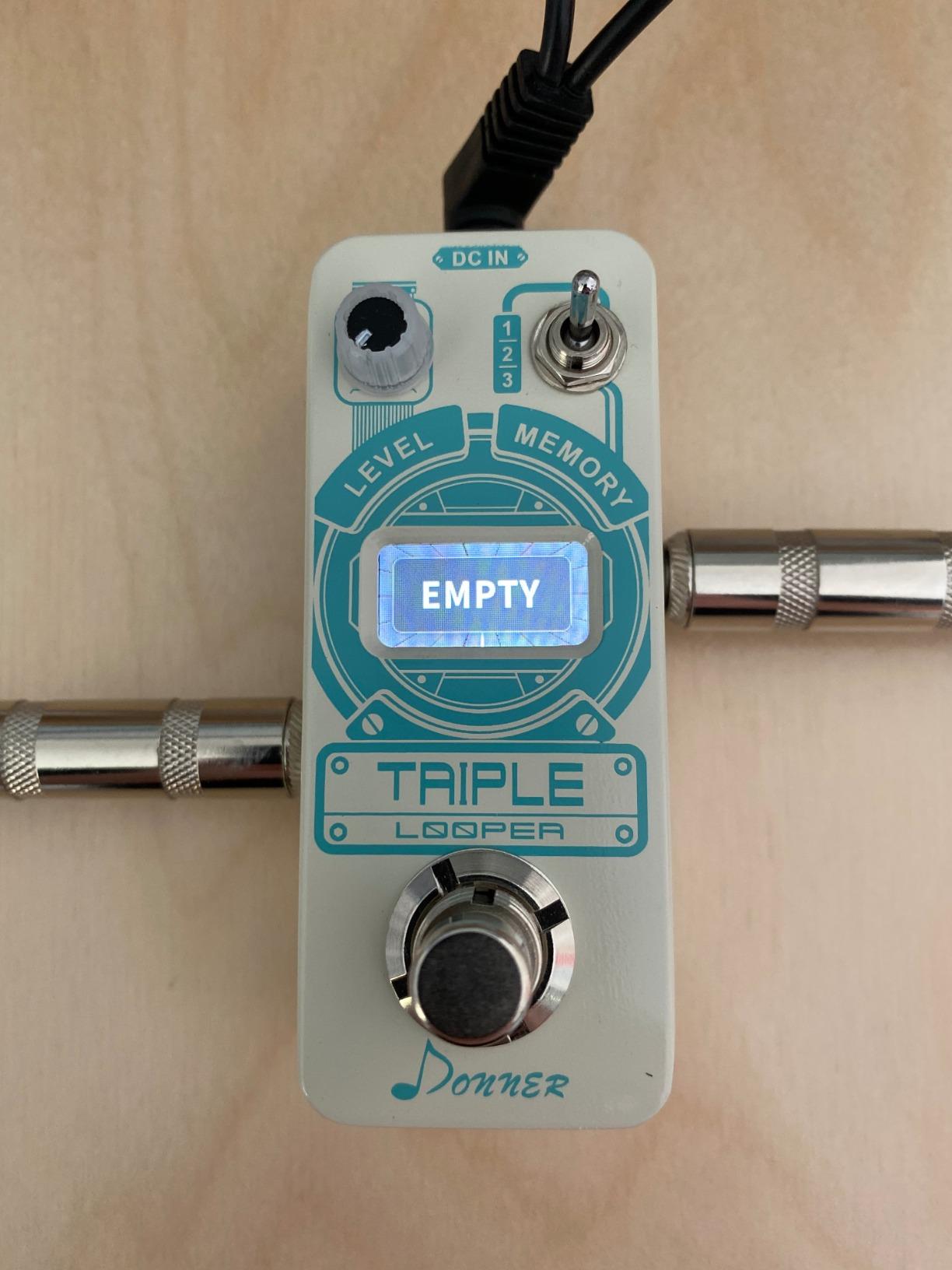 Donner Triple Looper Guitar Pedal, 3 Loops 90 mins Looping Time Loop Pedal with Screen Unlimited Overdubs Undo/Redo for Electric Guitar Bass, True Bypass customer photo 2