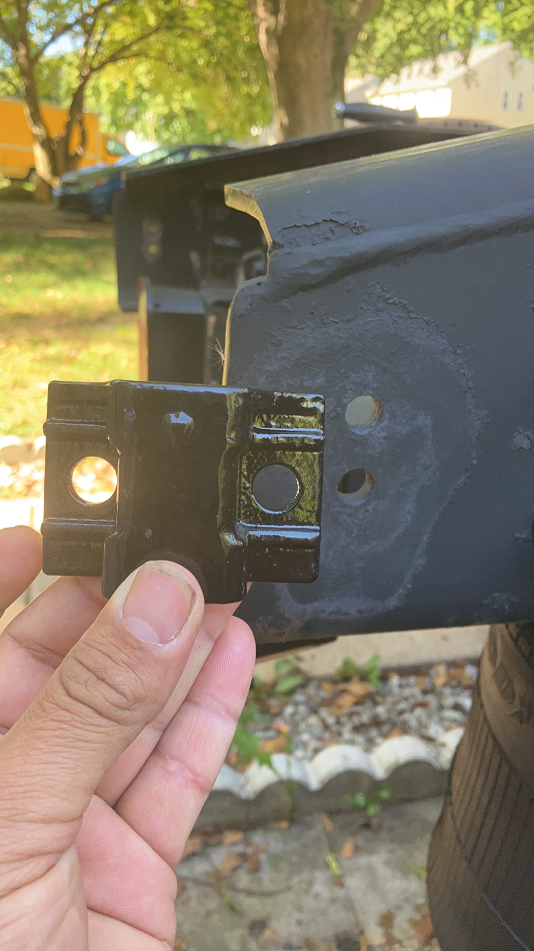 TBOZZ E-Coating Black Angled Mud Flap Hanger Bracket with Hardware Sold by Pair customer photo 1