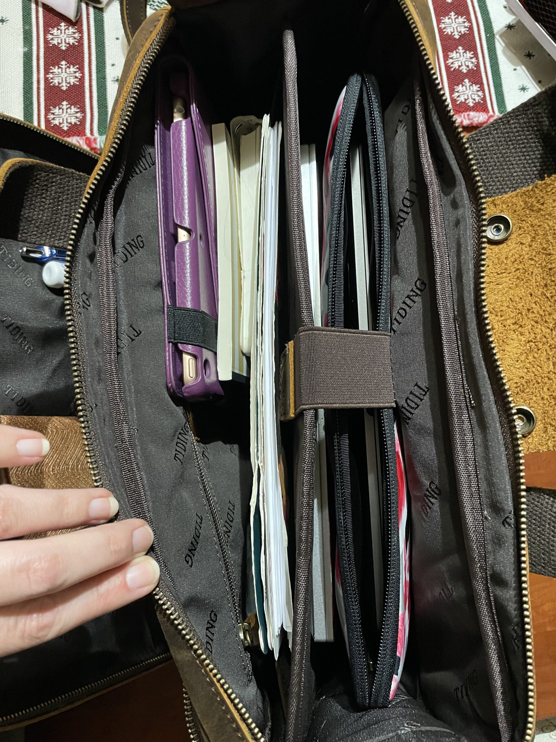 TIDING Full Grain Leather Briefcase For Men 17 Inch Laptop Case Business Travel Office Messenger Shoulder Bag customer photo 1