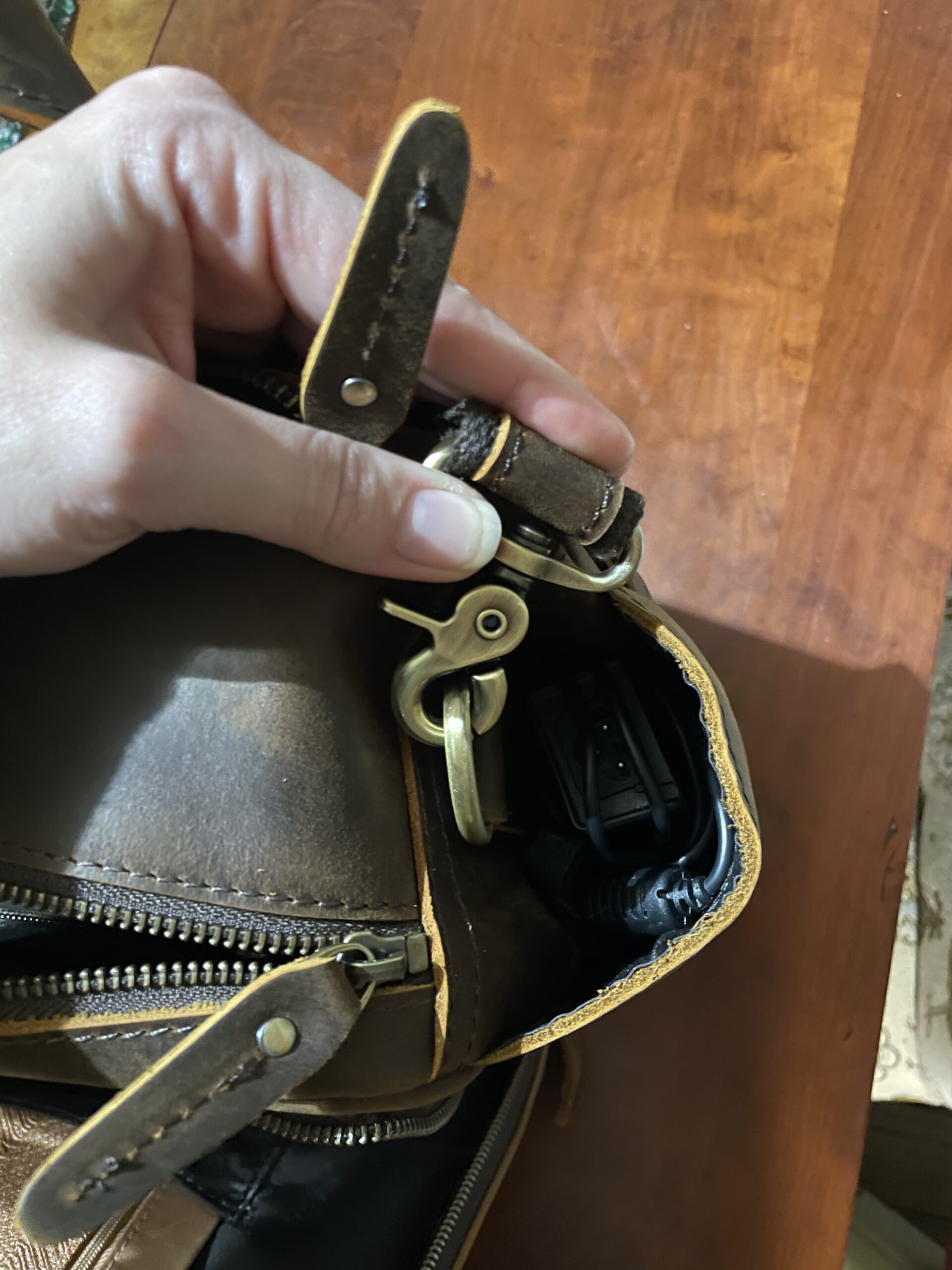 TIDING Full Grain Leather Briefcase For Men 17 Inch Laptop Case Business Travel Office Messenger Shoulder Bag customer photo 2