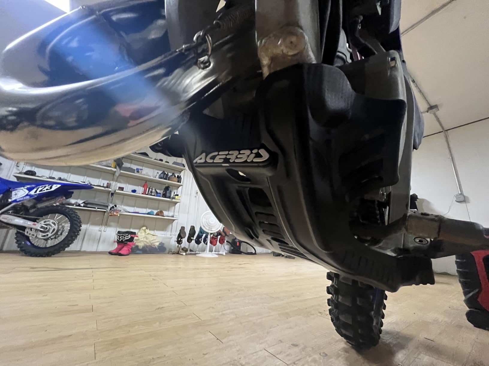 Acerbis Plastic Offroad Skid Plate Black/White Compatible with Yamaha YZ125 2006-2026/YZ125X 2020-2026-2780601007 customer photo 1
