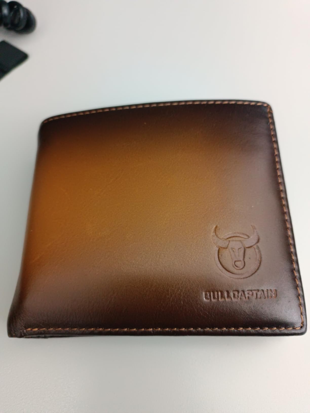 RFID Wallets for Men, Genuine Leather Wallet QB-05 (Brown) customer photo 1