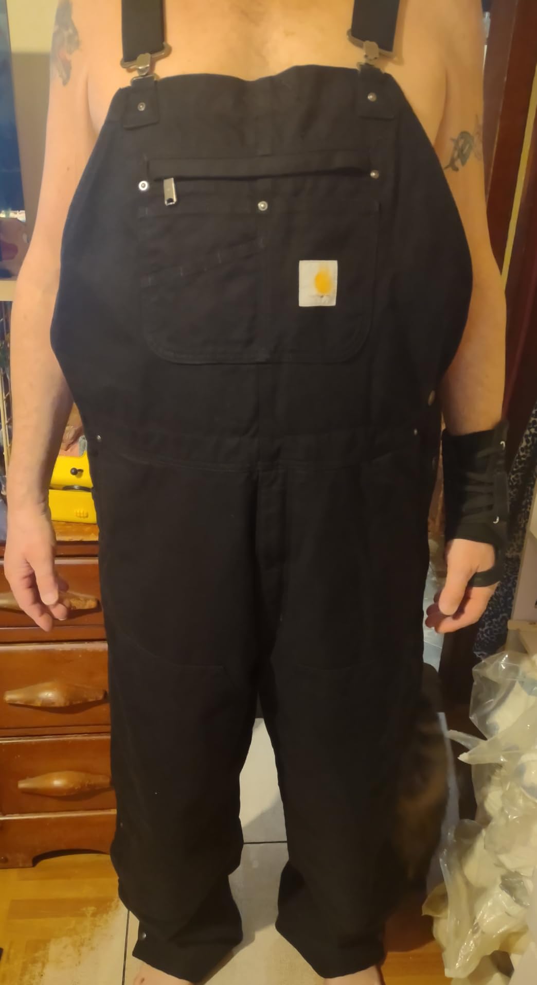 Carhartt Men's Washed Duck Insulated Bib Overall customer photo 1