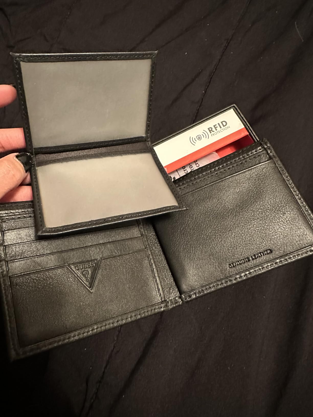 Guess Men's Leather Passcase Wallet customer photo 2