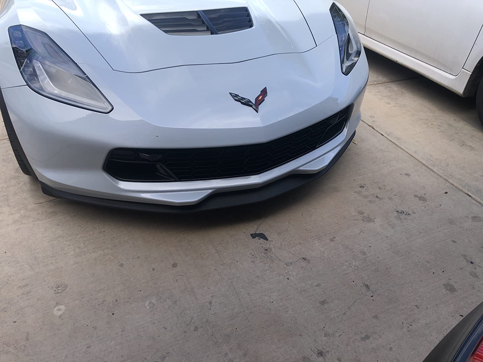 Front Lip Spoiler Splitter Compatible with 2014-2019 C7 Chevy Corvette GM C7 Z06 & GS Stage 1 Replace for Part Number 22922352 Plastic Black Painted customer photo 1