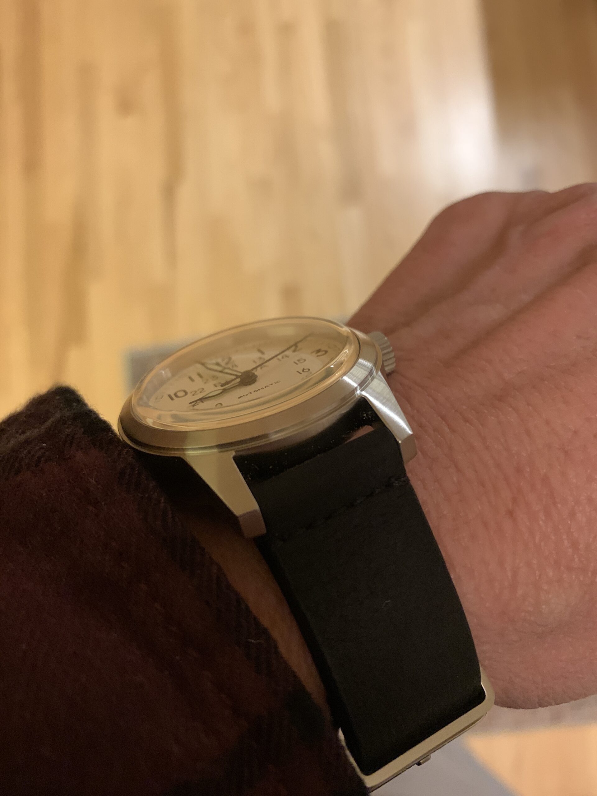Bulova Men's Military Heritage Hack Stainless Steel 3-Hand Automatic Watch, 96A259 customer photo 2
