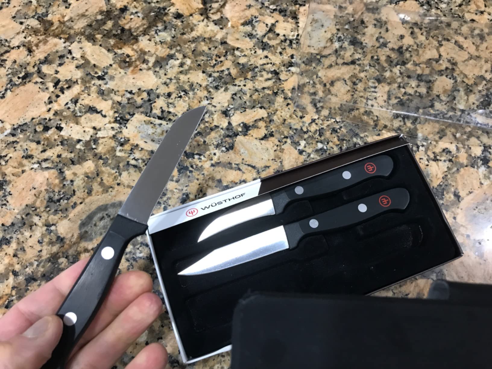 WÜSTHOF Gourmet 3-Piece Paring Knife Set, Black customer photo 2