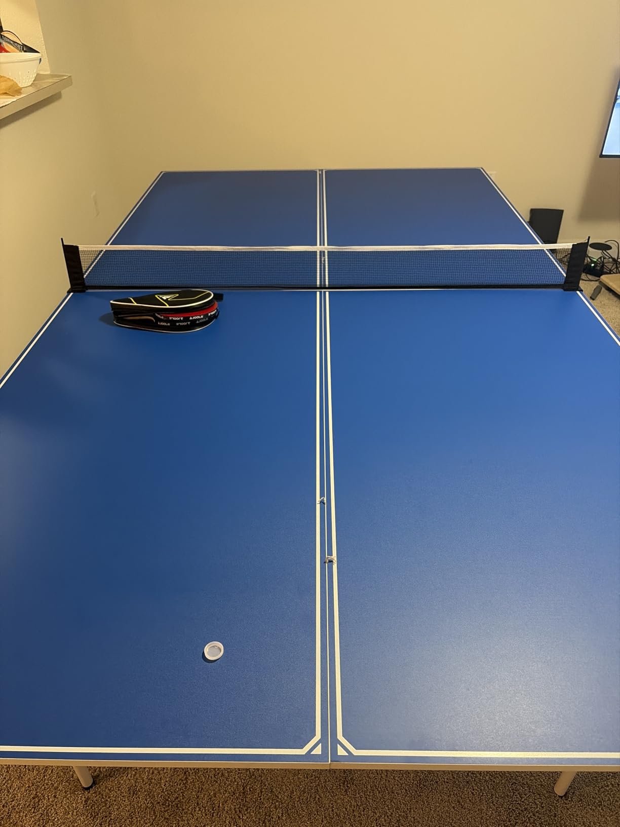 JOOLA Indoor 15mm Ping Pong Table with Quick Clamp Ping Pong Net Set - Single Player Playback Mode - Regulation Size Table Tennis Table - Compact Storage Ping Pong Table customer photo 1