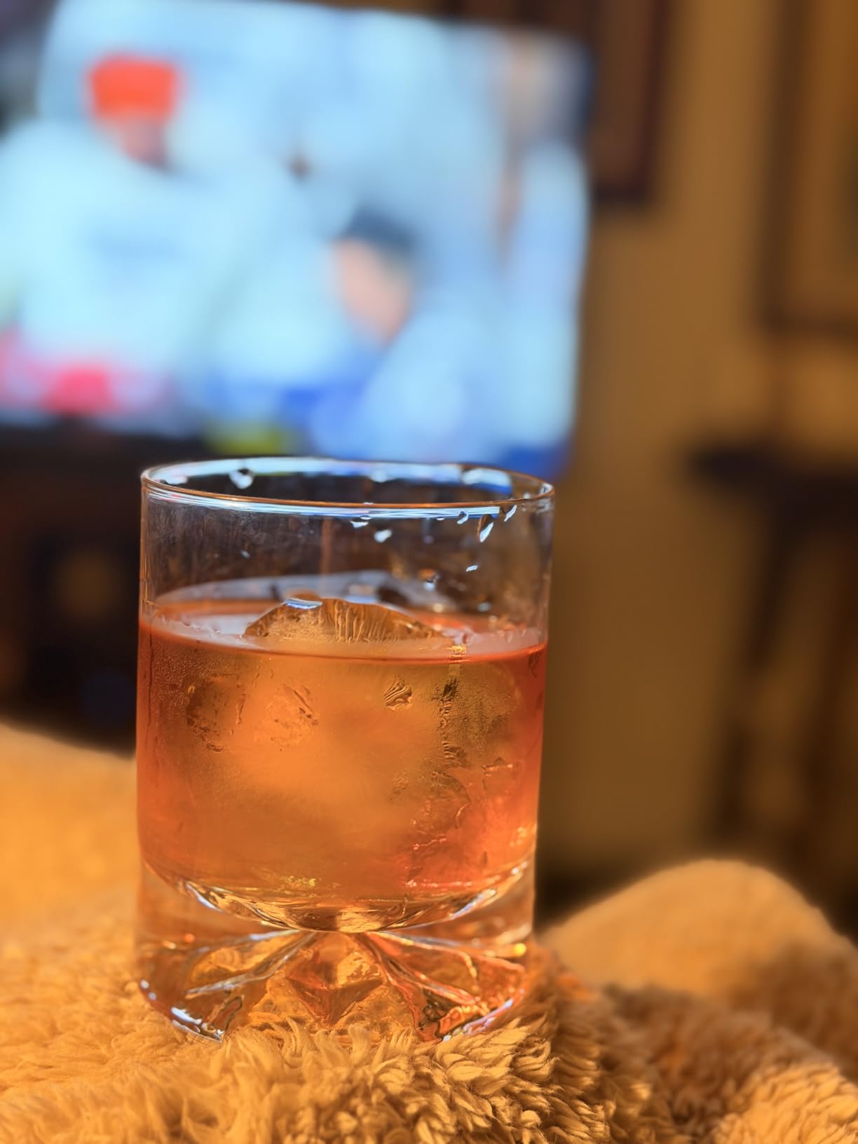 JBHO Hand Blown Crystal Double Old Fashioned Cocktail, Solid Whiskey Glasses, Rocks Glasses, Lowball Glasses - 12 Ounce - set of 2 - Perfect Size for Oversized Ice Cubes customer photo 2