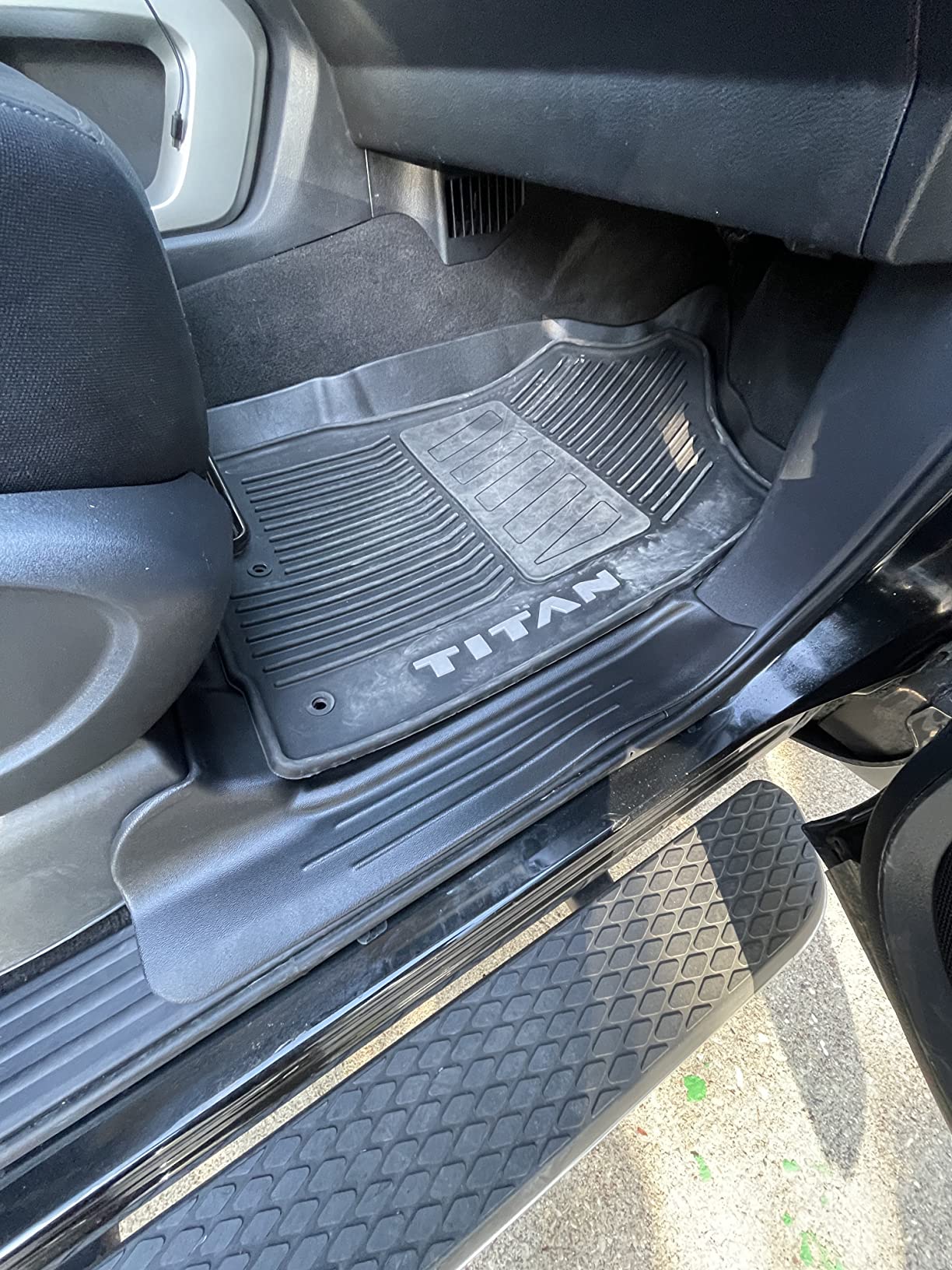 KUST Custom Fit Floor Mats for 2017-2024 Nissan Titan / 2016-2024 Nissan Titan XD Crew Cab (with Rear Under Seat Organizer) All Weather Floor Liners 5D 1st & 2nd Row Carpet Liners Black customer photo 1