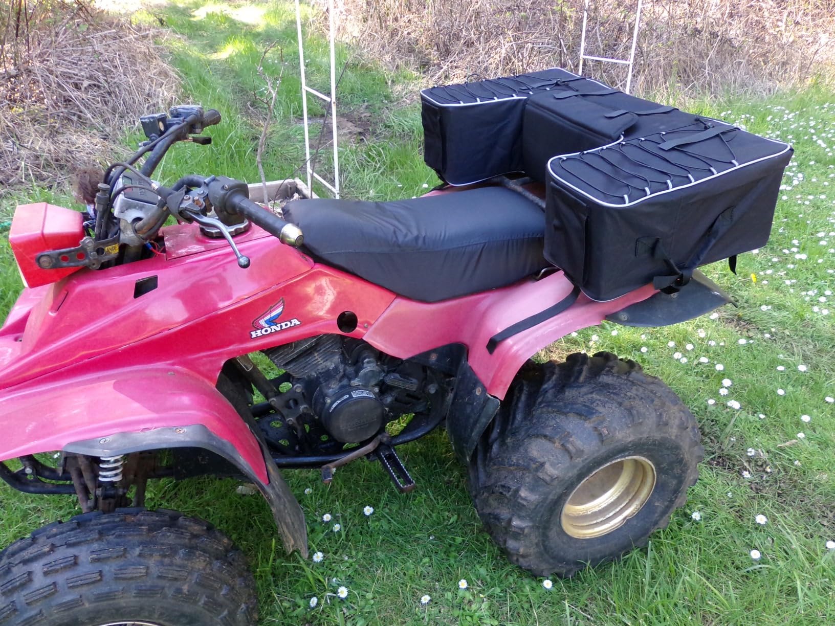KEMIMOTO Upgraded ATV Storage Bags, 55L ATV Rear Seat Storage Bag Water-Resistant Four Wheeler Gear Bag Back Seat with Built-In Frame, Removable Cushion for Passenger customer photo 2