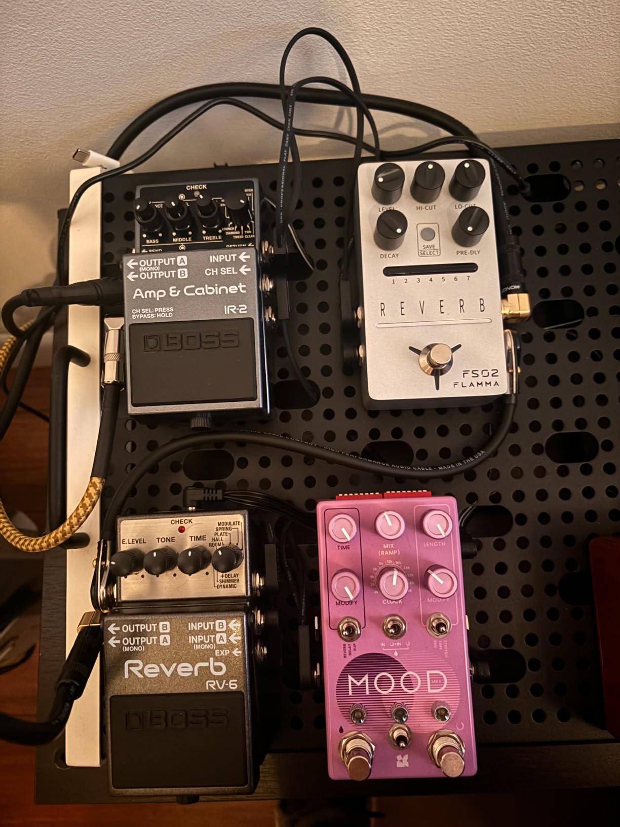 FLAMMA FS02 Reverb Pedal Stereo Guitar Effects with 7 Storable Preset Slots 7 Reverb Effects Room Hall Church Cave Plate Spring Mod True Bypass Trail On customer photo 1