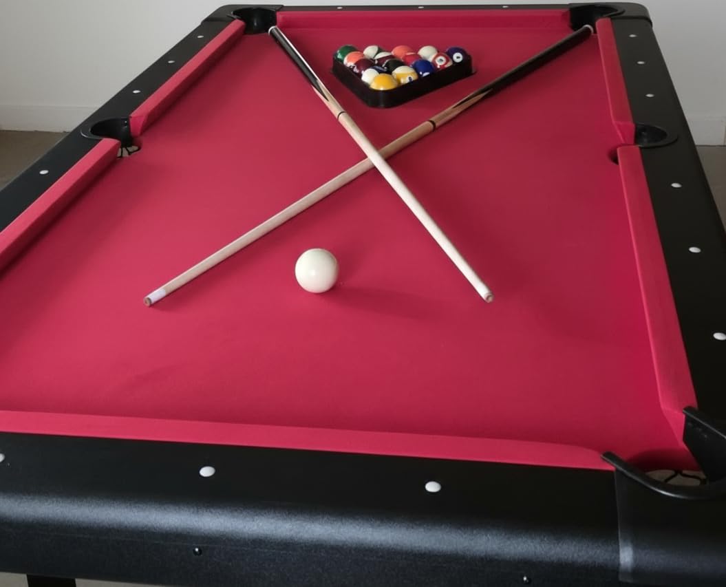 GoSports 6, 7, or 8 ft Billiards Tables - No Assembly, Choose Your Color - Portable Pool Table Includes Full Set of Balls, 2 Cue Sticks, Chalk and Felt Brush customer photo 1