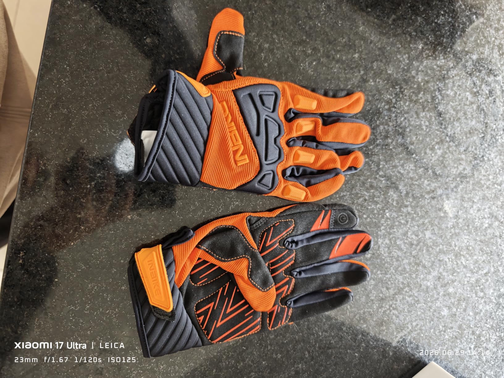 INBIKE Mountain Bike Gloves for Men Knuckle Guard Padded Men's Cycling Gloves Breathable for MTB Motocross Racing Dirtbike customer photo 2