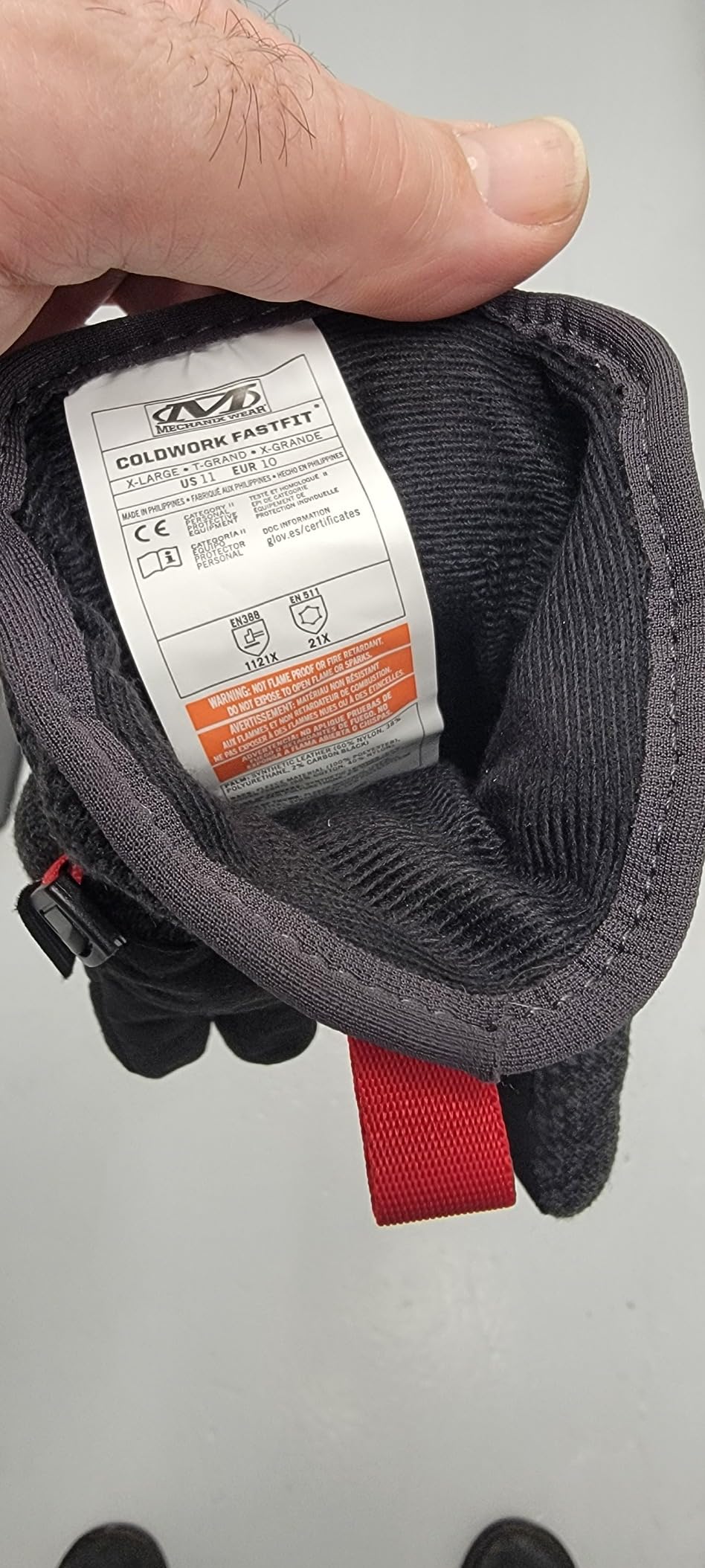 Mechanix Wear: ColdWork FastFit Winter Work Gloves with Elastic Cuff, Wind and Water Resistant, Fleece Insulated, Touch Capable Winter Gloves, For Mild Cold Weather (Black/Gray, Large) customer photo 1