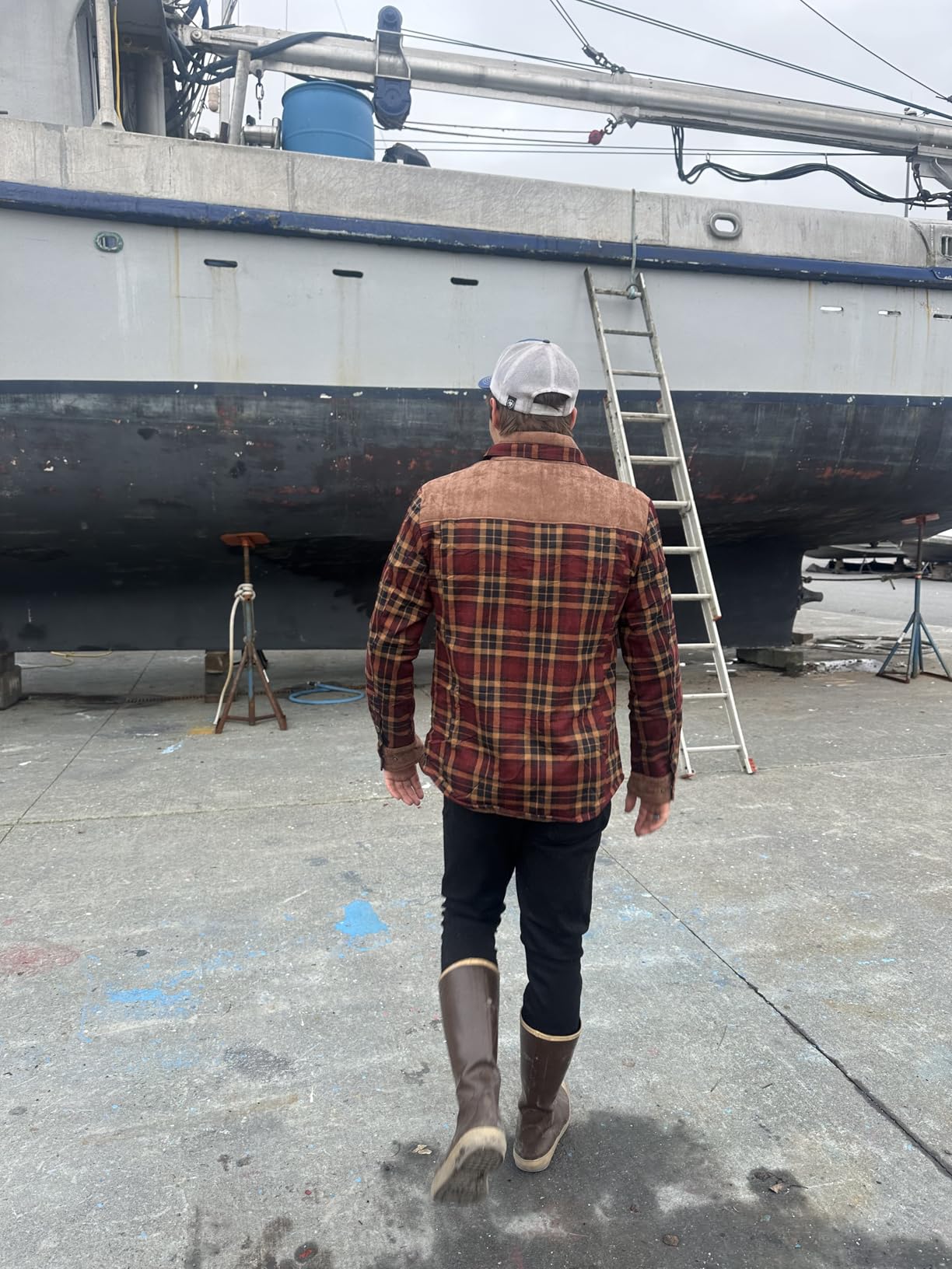 Flygo Men's Sherpa Lined Plaid Flannel Shirt Jacket Snap Button Warm Winter Jacket with Pockets customer photo 1