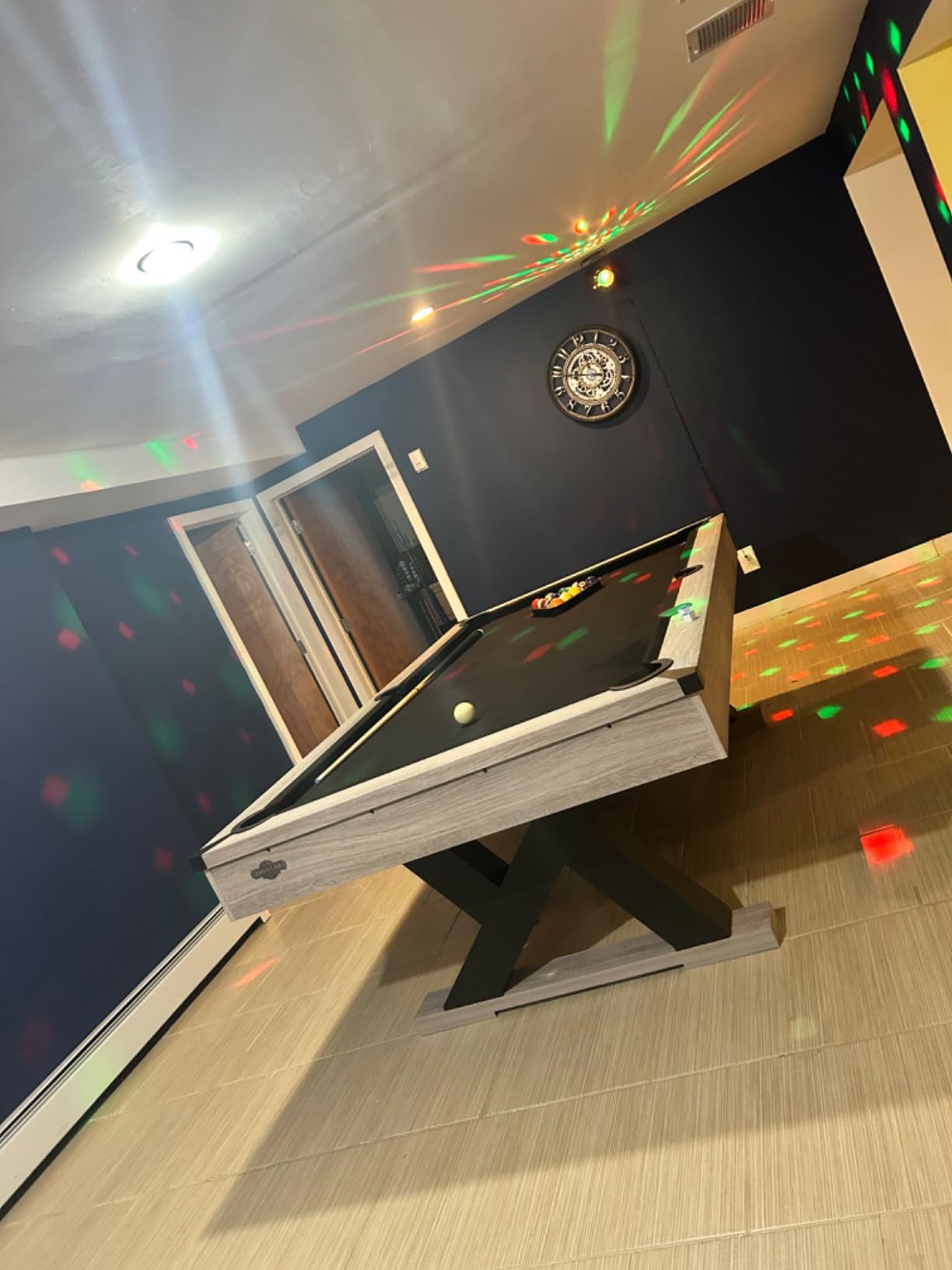 American Legend Billiard Table with Rustic Wood Finish customer photo 2